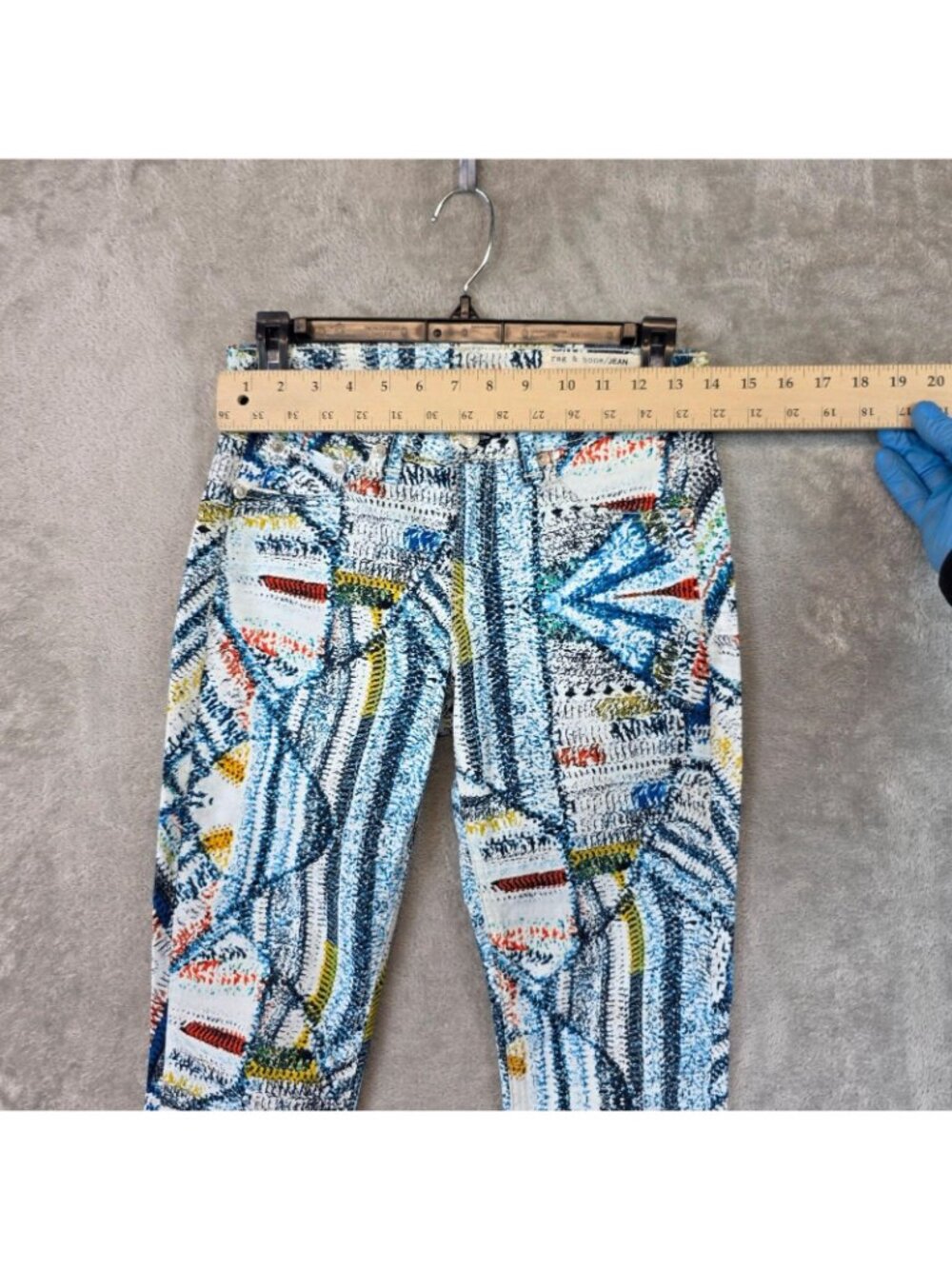 Rag & Bone JEAN Legging Womens 26 Multicolor Surf Knit Jegging Stretch Geometric - Picture 6 of 12